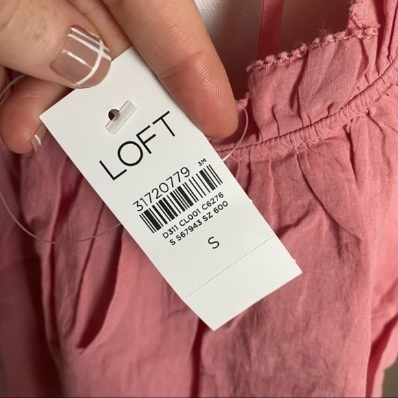 Loft • NWT Sea Shell Pink Tie Back Cami Tank Top - Picture 3 of 3